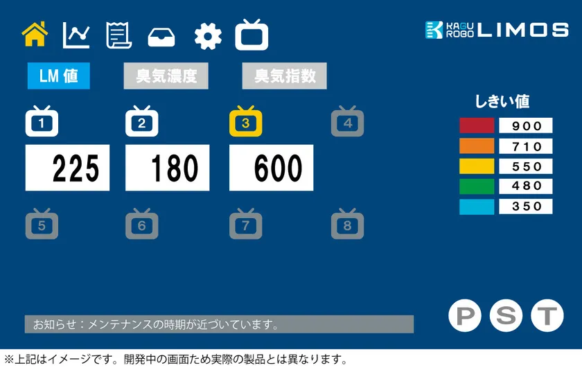 LIMOS親機画面